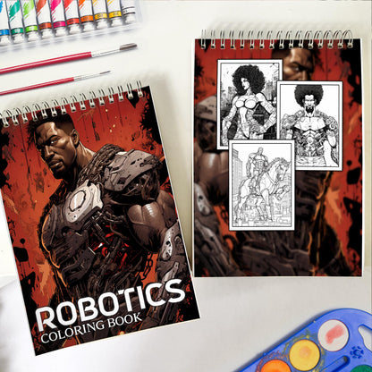 Robotics Spiral Bound Coloring Book: 30 Captivating Coloring Pages for Art Enthusiasts to Create Vibrant and High-Tech Artwork