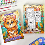 Cute Kawaii Forest Animal Spiral-Bound Coloring Book: 30 Exquisite Coloring Pages that Showcase the Adorable and Playful Creatures