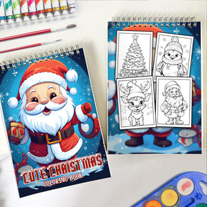 Cute Christmas Spiral Bound Coloring Book: 30 Charming Coloring Pages of Cute Christmas Joy