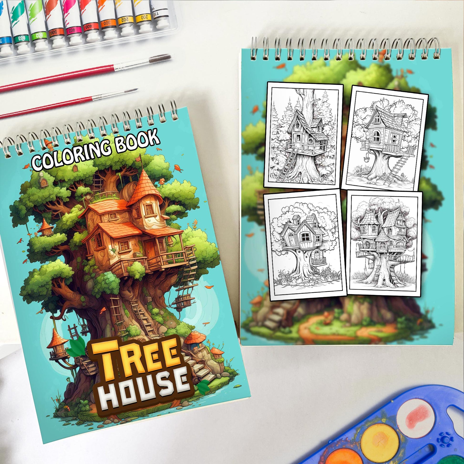 Tree House Coloring Book