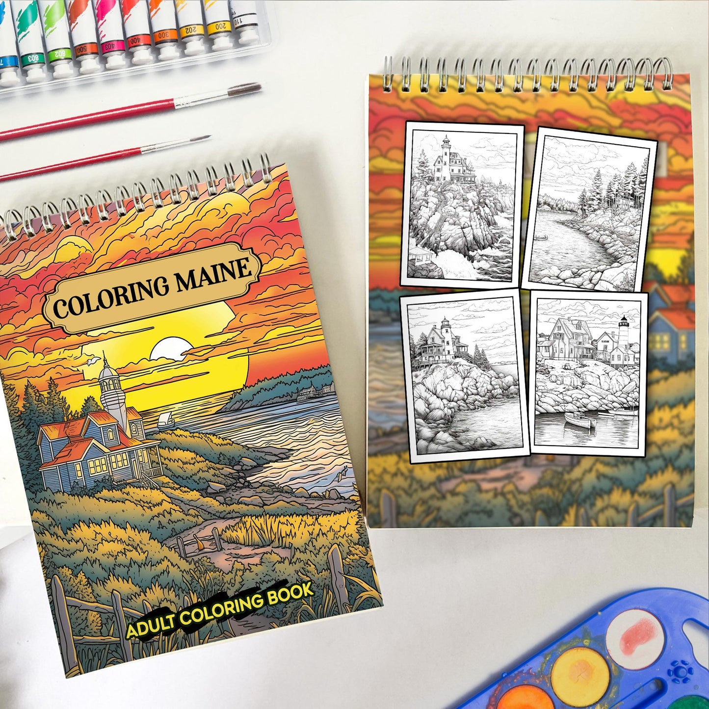 Coloring Maine: Immerse Yourself in 30 Captivating Coloring Pages Showcasing the Unique Culture and Iconic Landmarks of Maine