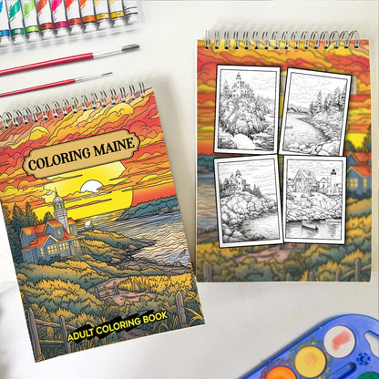 Coloring Maine: Immerse Yourself in 30 Captivating Coloring Pages Showcasing the Unique Culture and Iconic Landmarks of Maine