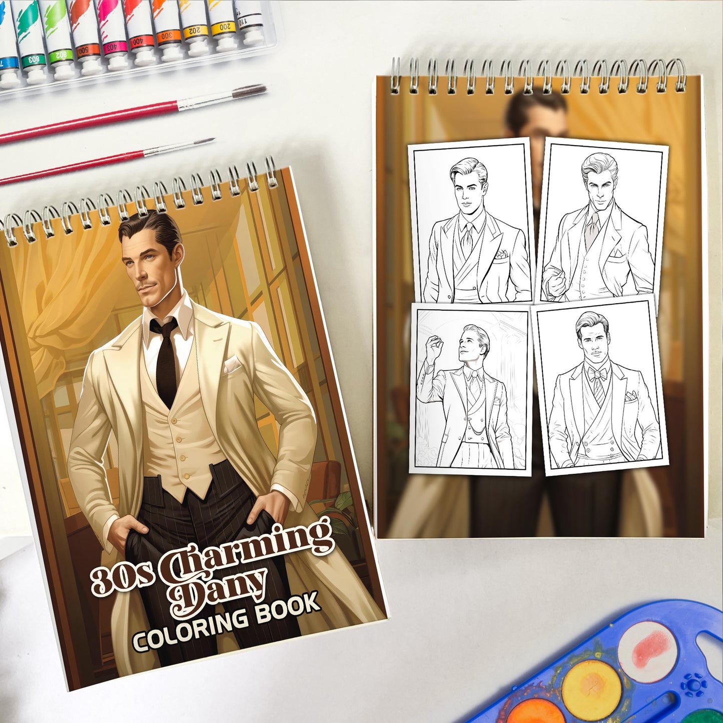 30s Charming Dany Spiral Bound Coloring Book: 30 Enchanting Coloring Pages, Unleashing Your Creativity in the World of Charming Dany