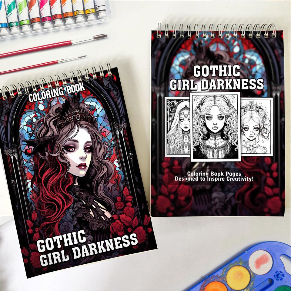 Gothic Girl Darkness Coloring Book: Experience the Beauty in Obscurity with 30 Intriguing Gothic Girl Darkness Coloring Pages for Dark Art Lovers to Discover the Elegance of the Shadows