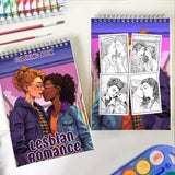 Lesbian Romance Spiral Bound Coloring Book: 30 Charming Pages Filled with Heartfelt Moments of Lesbian Romance