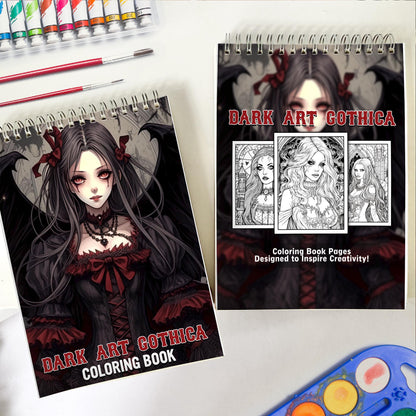 Dark Art Gothica Spiral Coloring Book: Unleash Your Creativity with the Dark Art Gothica Coloring Book