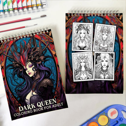 Beauty Dark Queen Coloring Book: Delight in 30 Whimsical Coloring Pages of Beauty Dark Queen for Gothic Art Admirers to Embrace the Quirky Charm and Elegantly Creepy Vibes of Dark Fantasy Scenes