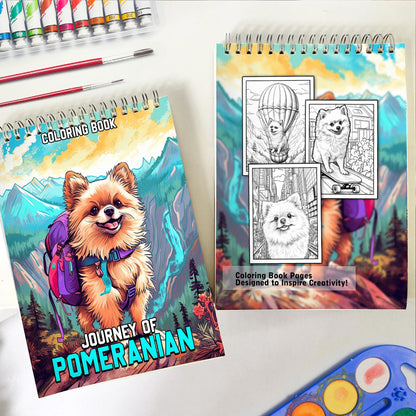 Journey of Pomeranian Coloring Book