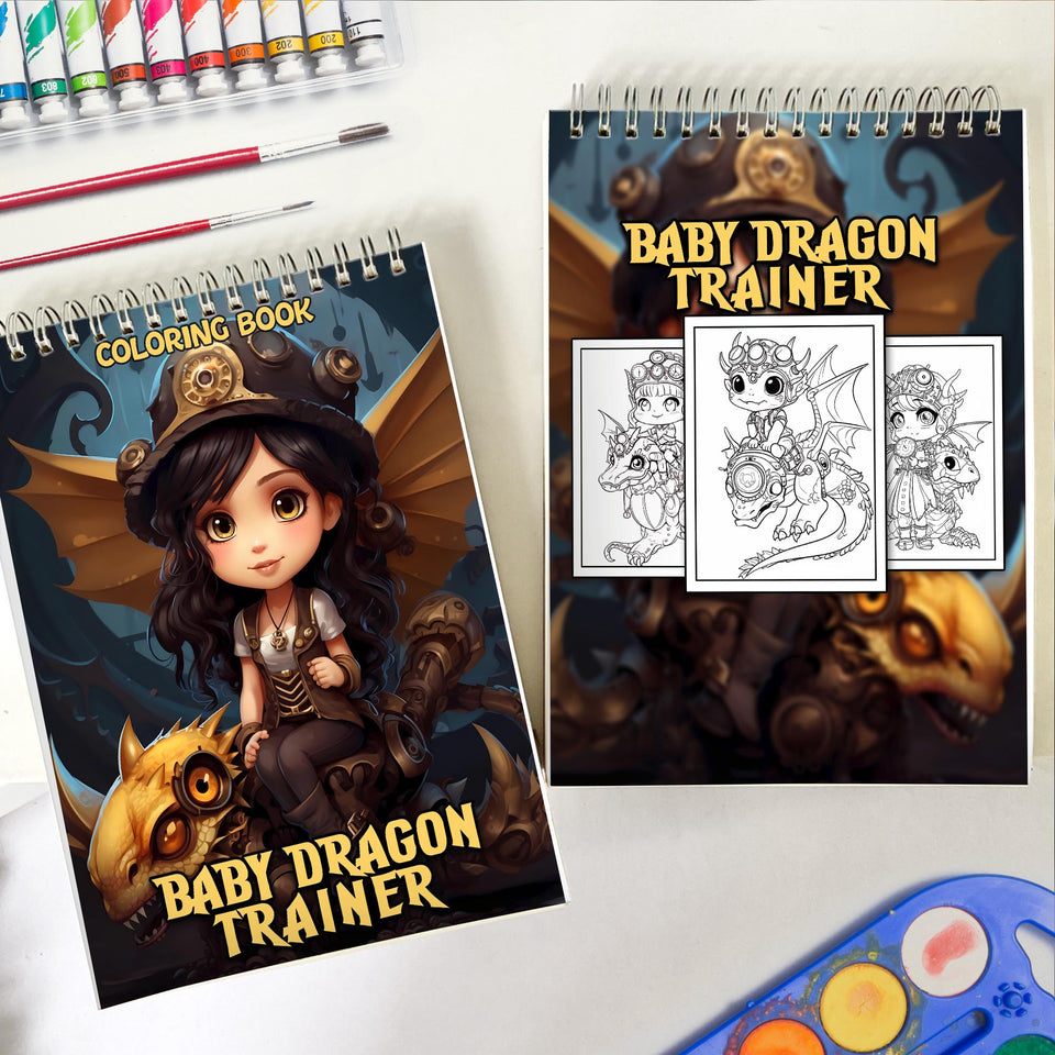 Baby Dragon Trainer Spiral-Bound Coloring Book: 30 Alluring Pages for Fantasy and Art Fans to Color and Celebrate the Excitement and Wonder of this Extraordinary World