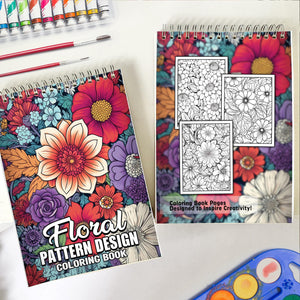 Floral Pattern Spiral Coloring Book: Immerse Yourself in the Delicate Art of Floral Patterns with 30 Captivating Coloring Pages