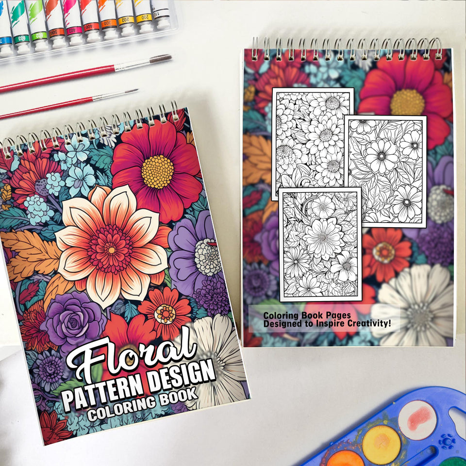 Floral Pattern Spiral Coloring Book: Immerse Yourself in the Delicate Art of Floral Patterns with 30 Captivating Coloring Pages