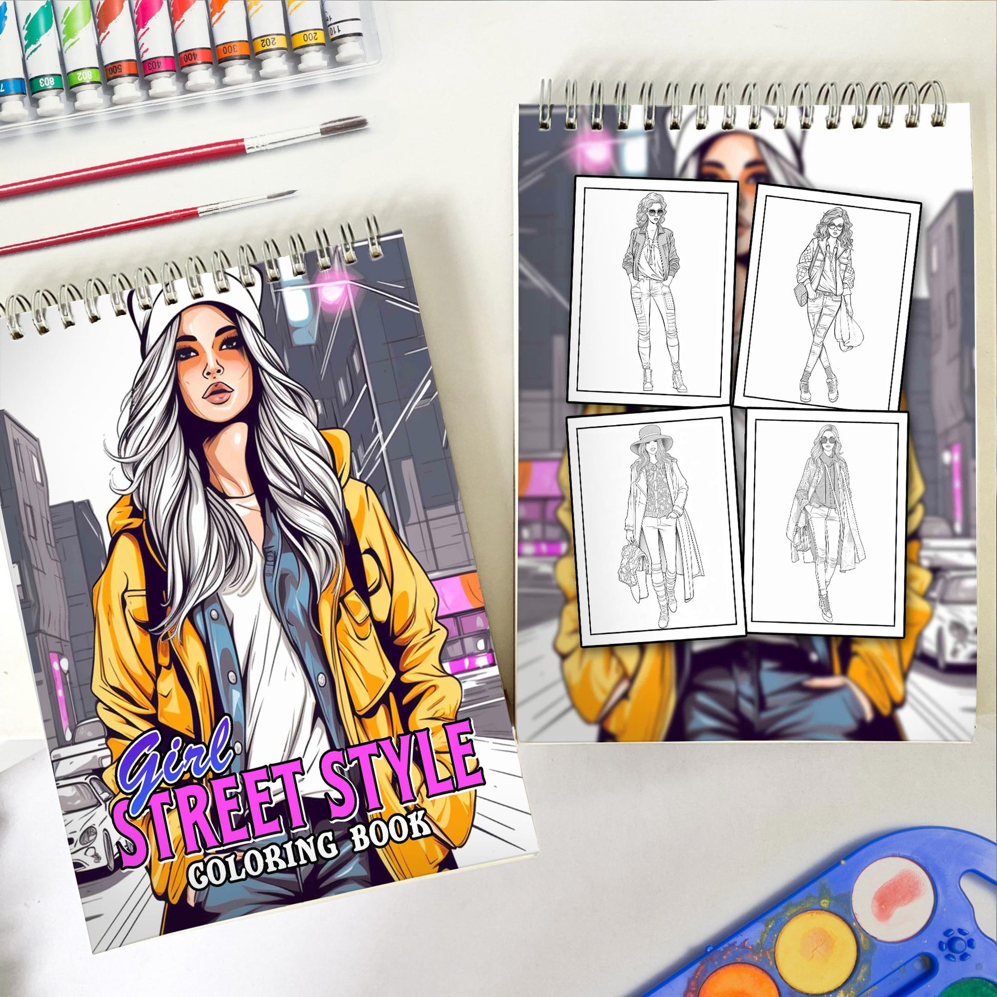 Girl Street Style Coloring Book