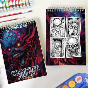 Horrifying Fusion Spiral Bound Coloring Book: Dive into the Abyss of Fear with This Horrifying Fusion Coloring Book Experience