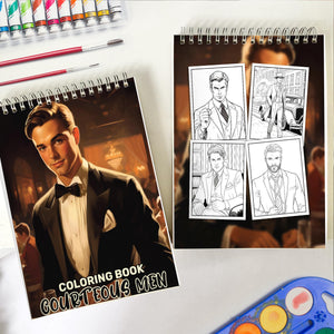 Courteous Men Spiral Bound Coloring Book :  30 Courteous Men Coloring Pages for a Sophisticated and Artistic Experience
