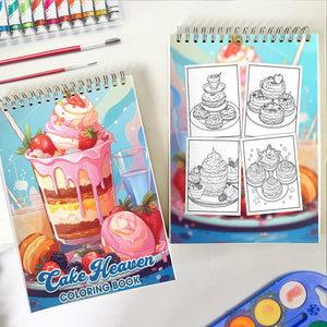 Cake Heaven Spiral-Bound Coloring Book: 30 Tranquil Coloring Pages, Unveiling the Essence of Cake Heaven