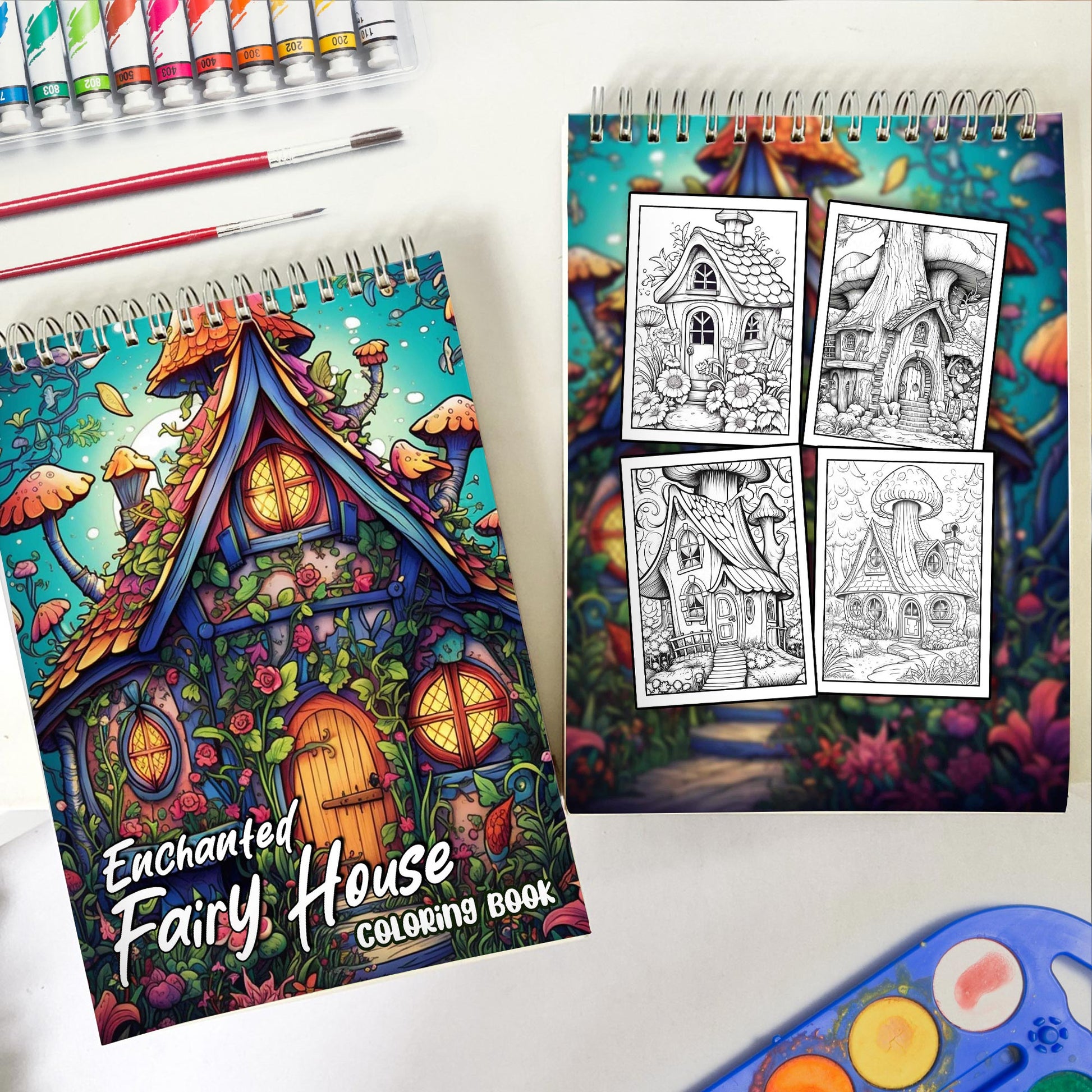 Enchanted Fairy House Coloring Book