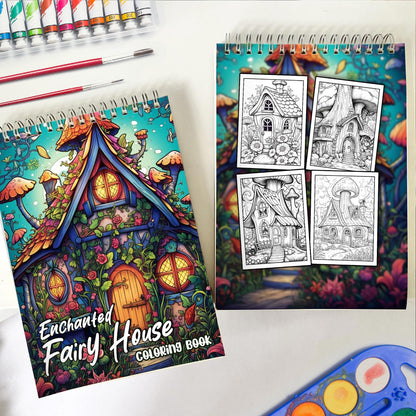 Enchanted Fairy House Coloring Book