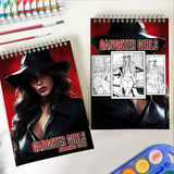 Gangster Girls Spiral Coloring Book: 30 Captivating Gangster Girls Coloring Pages for Fearless Artists