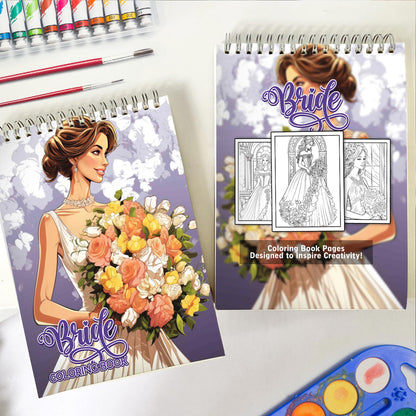 Bride Coloring Book: Discover the Grace and Glamour of Brides with 30 Captivating Coloring Pages that Showcase the Splendor of Bridal Fashion and Celebrations