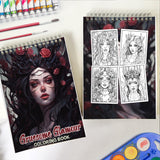 Gruesome Glamour Spiral-Bound Coloring Book: 30 Gruesome Glamour Coloring Pages, Offering a Captivating and Spooky Coloring Experience