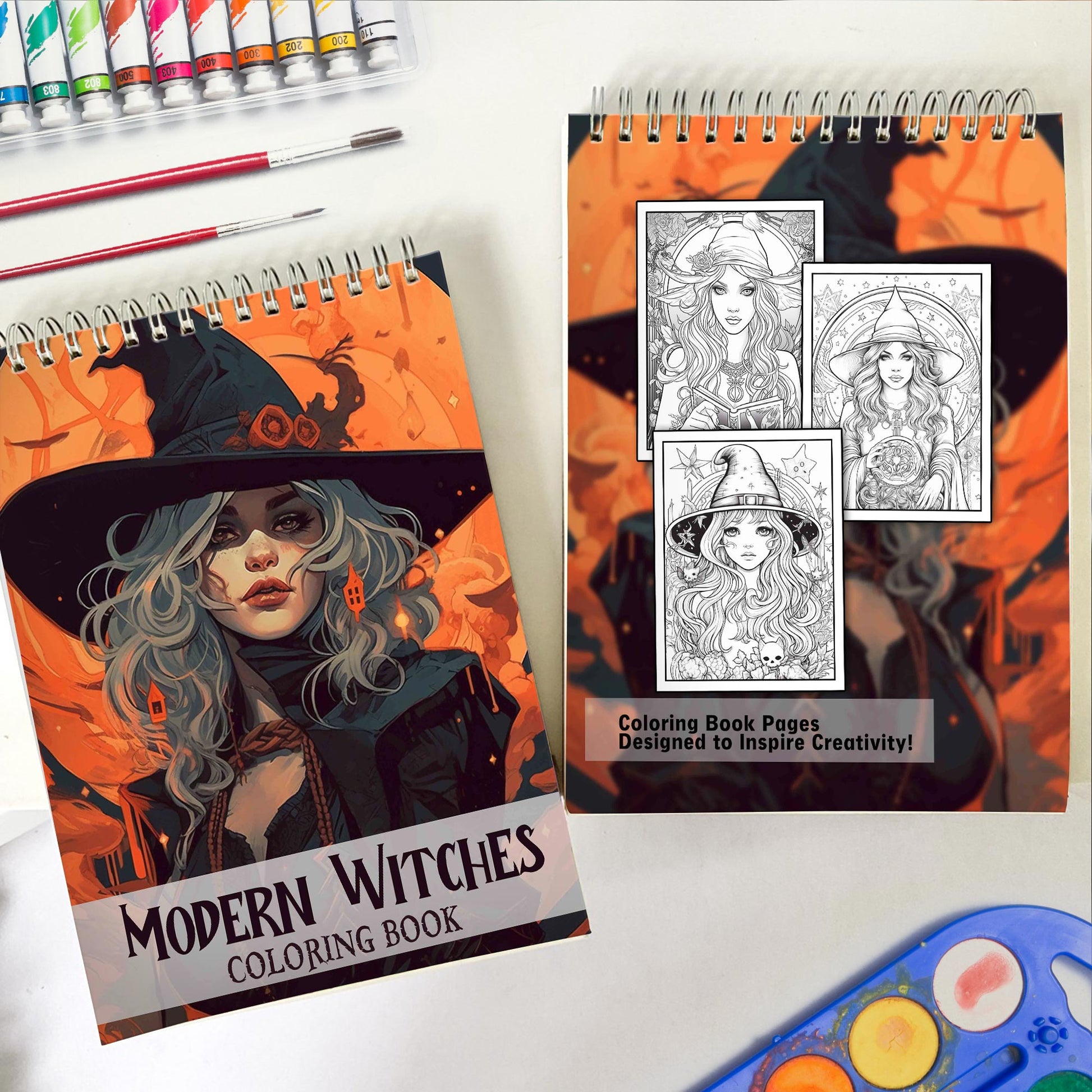 Modern Witches Coloring Book