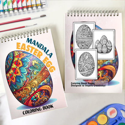 Easter Egg Spiral-Bound Coloring Book: 30 Charming Coloring Pages for Coloring Enthusiasts to Embrace the Joyful and Playful Nature of Easter Egg Designs 