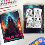 Undead Witch Spiral-Bound Coloring Book: 30 Exquisite Coloring Pages that Showcase the Dark and Magical Aura