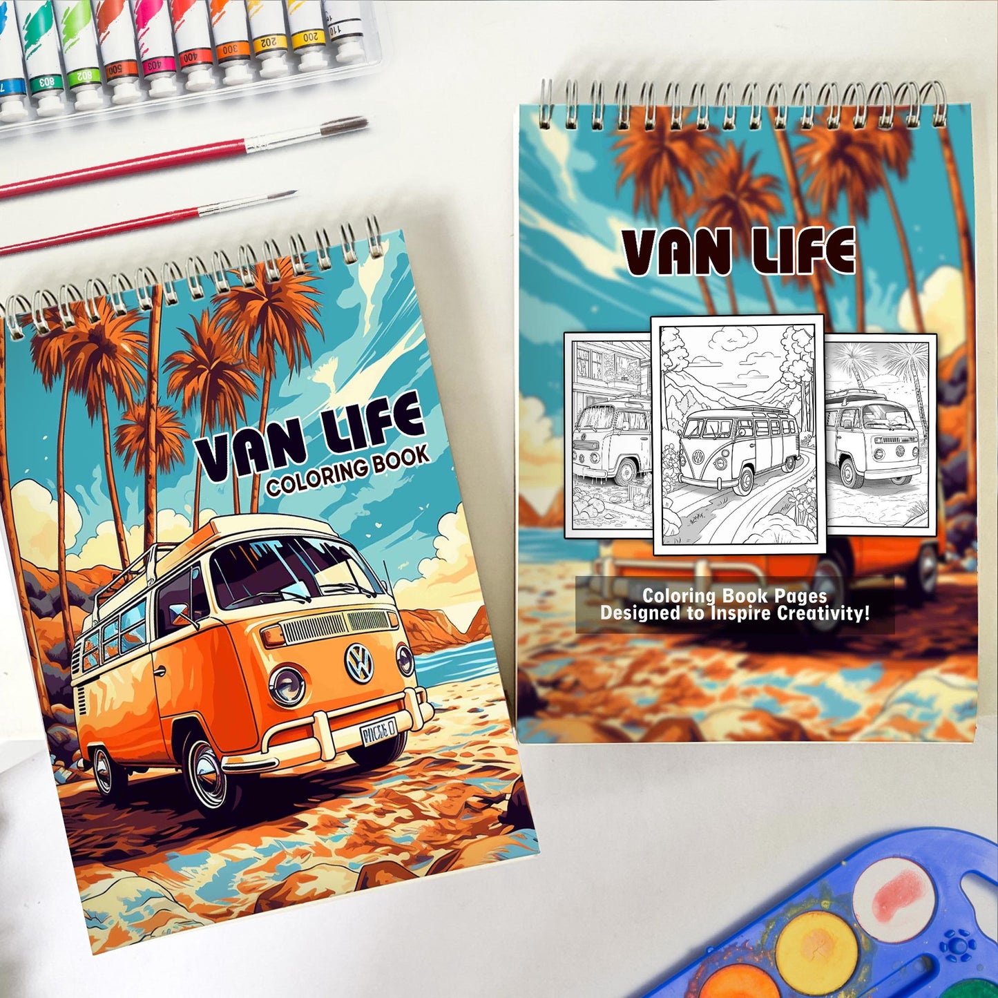 Van Life Coloring Book: Unleash Your Creativity with 30 Van Life Coloring Pages, Filling Them with Vibrant Hues and Imaginative Designs