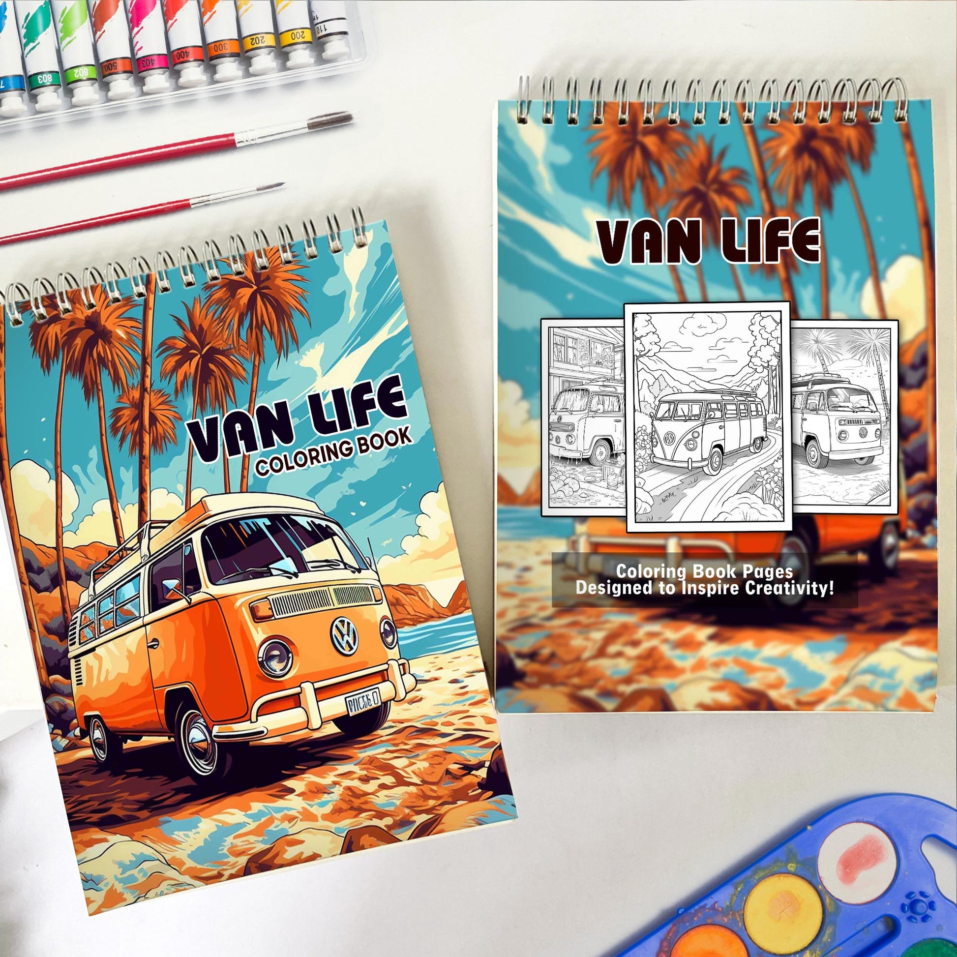 Van Life Coloring Book: Unleash Your Creativity with 30 Van Life Coloring Pages, Filling Them with Vibrant Hues and Imaginative Designs