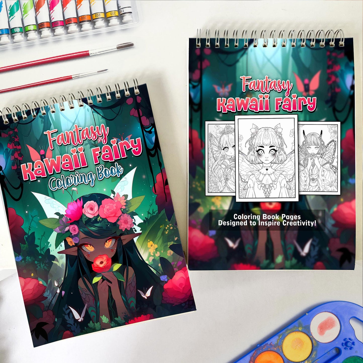 Fantasy Kawaii Fairy Coloring Book