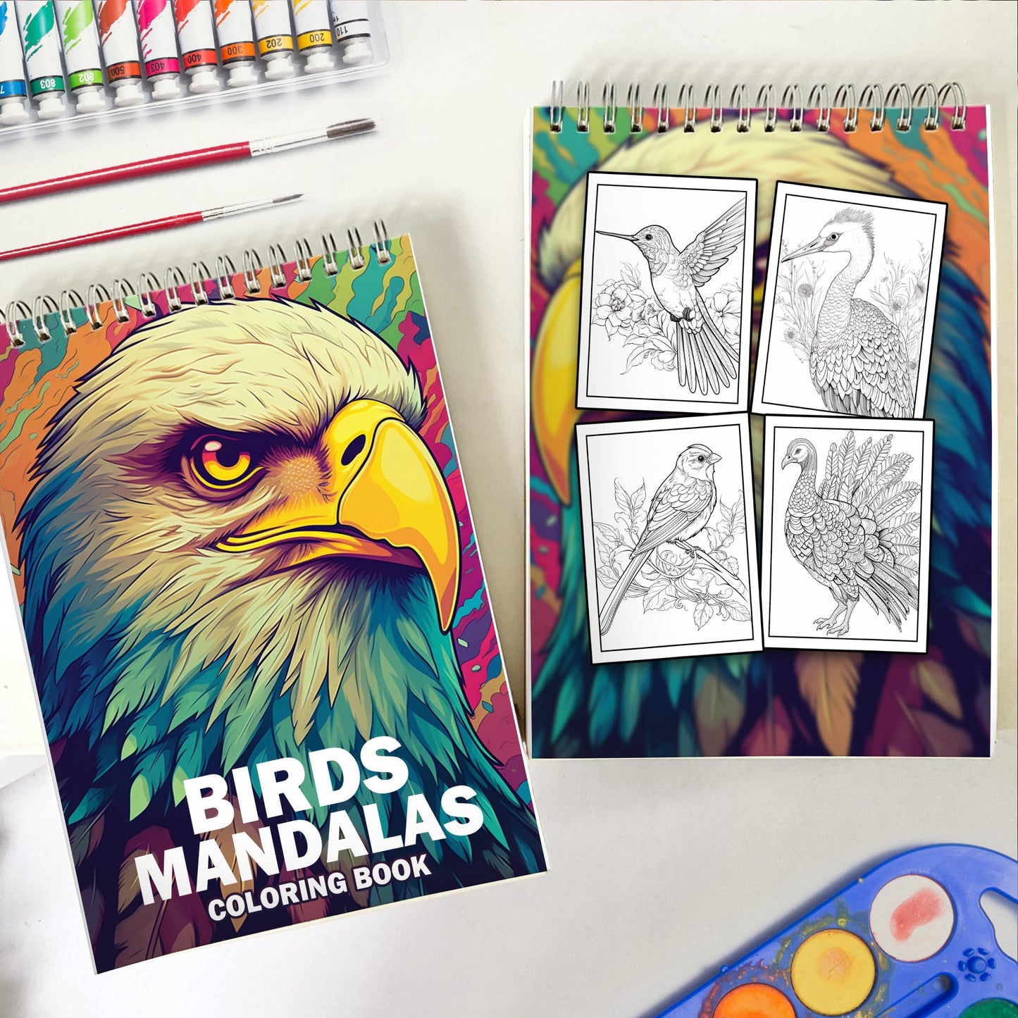 Birds Mandalas Spiral Coloring Book: 30 Captivating Mandalas of Birds for Coloring Enthusiasts to Ignite Imagination and Inner Harmony