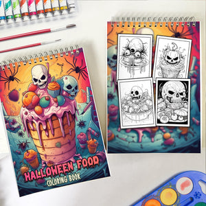 Halloween Food Spiral-Bound Coloring Book: 30 Captivating Coloring Pages for Halloween and Art Enthusiasts to Create Strikingly Creepy Artwork 