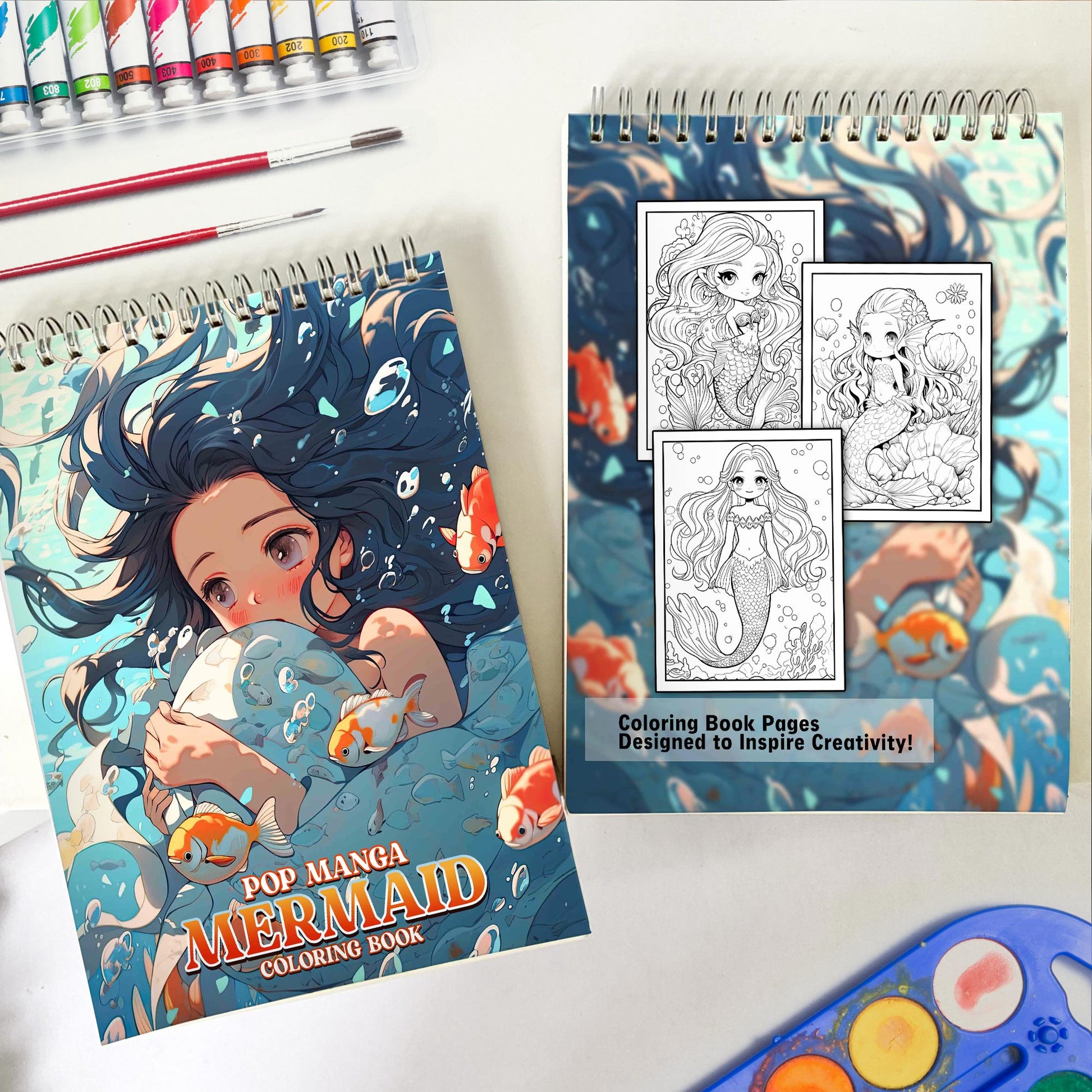 Pop Manga Mermaid Coloring Book: Unleash Your Artistic Talents in the Oceanic Adventure with 30 Charming Pop Manga Mermaid Coloring Pages for Coloring Enthusiasts to Embrace the Unique Style and Grace of Anime Merma
