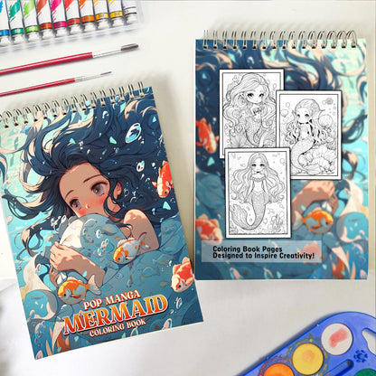 Pop Manga Mermaid Coloring Book: Unleash Your Artistic Talents in the Oceanic Adventure with 30 Charming Pop Manga Mermaid Coloring Pages for Coloring Enthusiasts to Embrace the Unique Style and Grace of Anime Merma