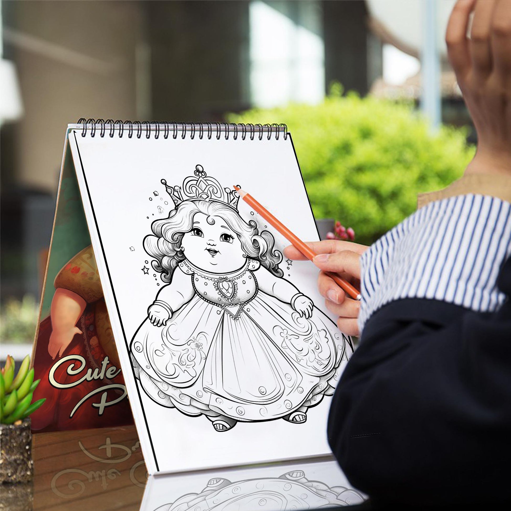 Cute Chubby Princess Spiral Bound Coloring Book: 30 Mesmerizing Coloring Pages in the Cute Chubby Princess Coloring Book