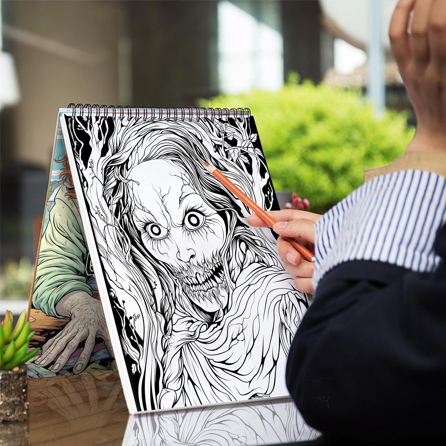 Goosebumps On Every Page Spiral Bound Coloring Book: 30 Charming Illustrations to Send Goosebumps Down Your Spine