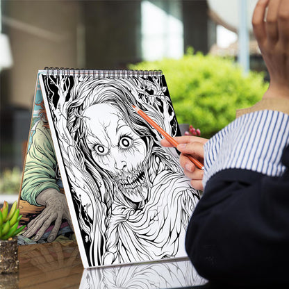 Goosebumps On Every Page Spiral Bound Coloring Book: 30 Charming Illustrations to Send Goosebumps Down Your Spine