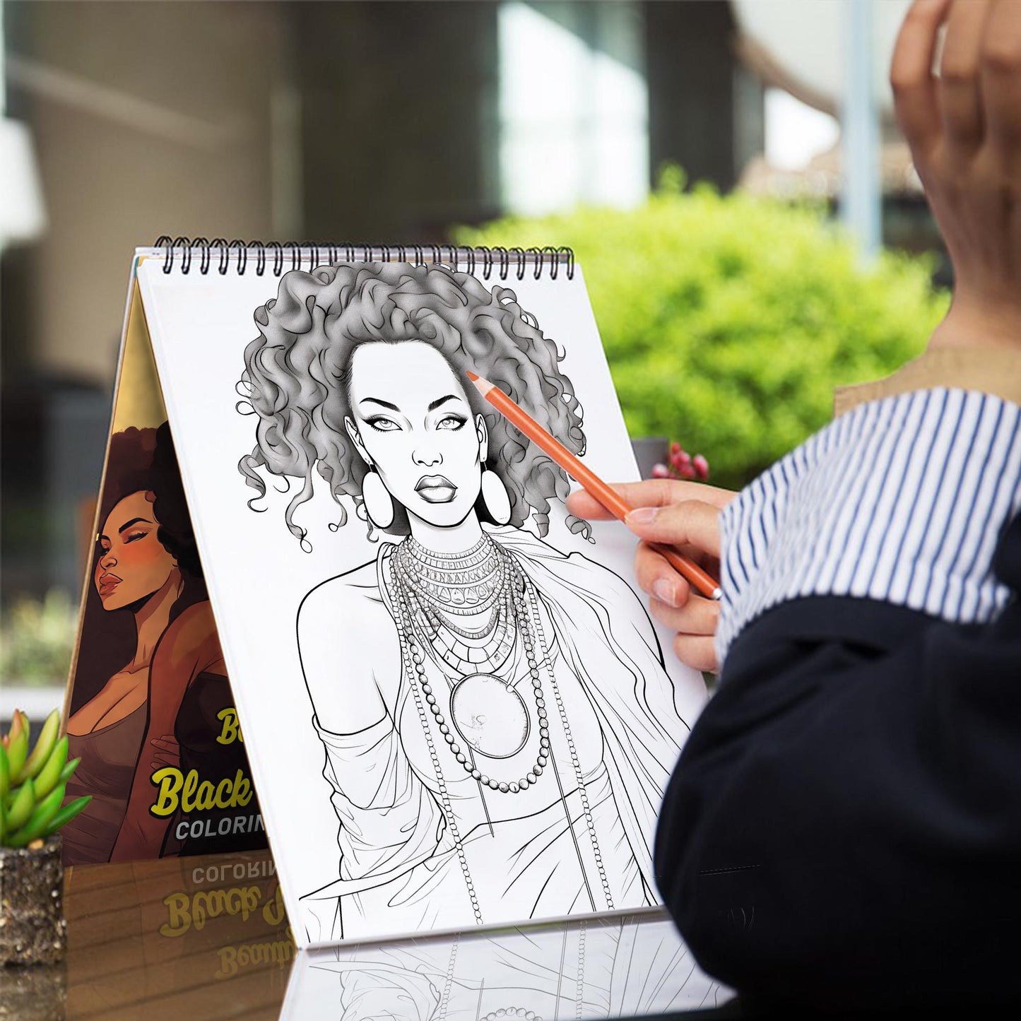 Beauty of Black Women Spiral Coloring Book: 30 Exquisite Coloring Pages Celebrating the Beauty of Black Women