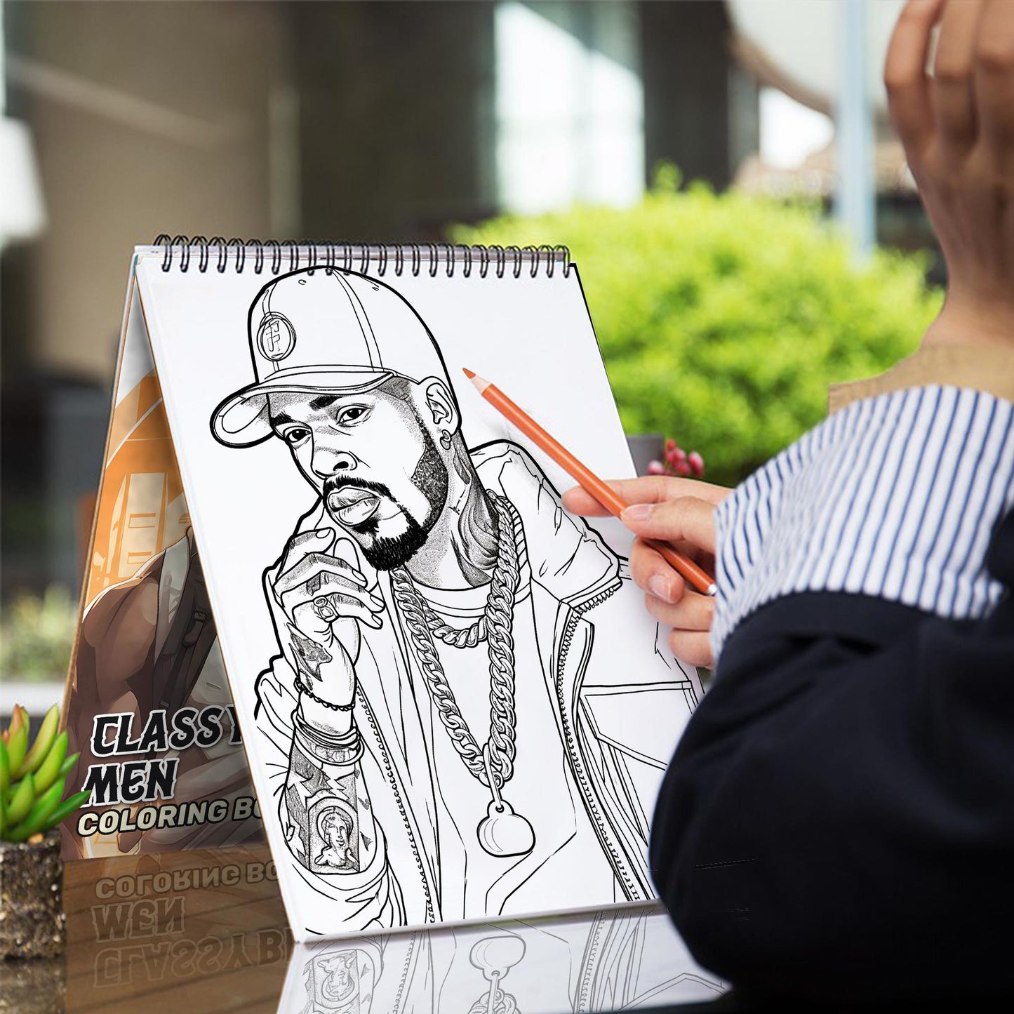 Classy Black Men Spiral Bound Coloring Book:  30 Captivating Coloring Pages of Classy Black Men for a Stylish and Artistic Journey