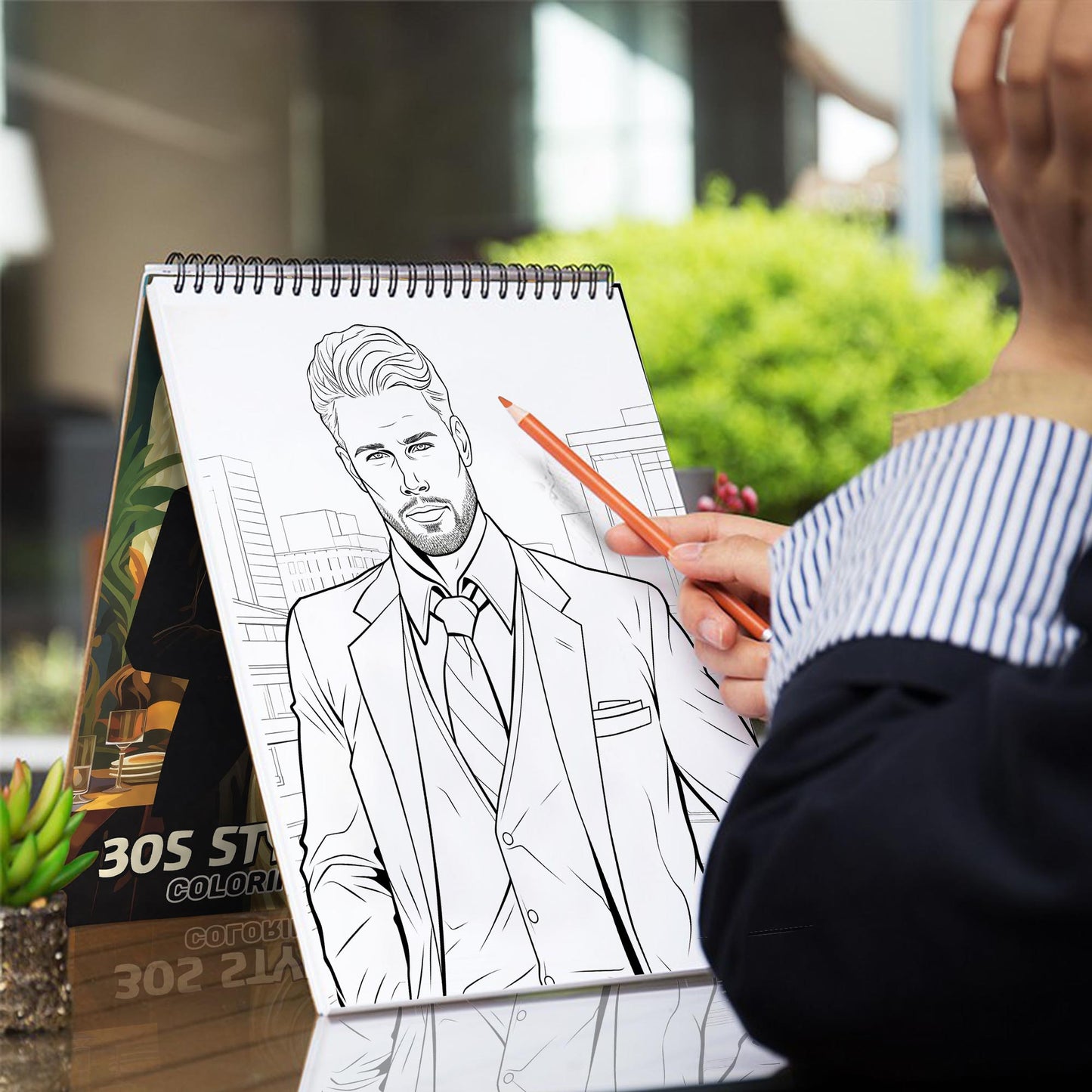 30s Style Man Spiral Bound Coloring Book: 30 Enchanting Coloring Pages, Unleashing Your Creativity in the World of 1930s Fashion