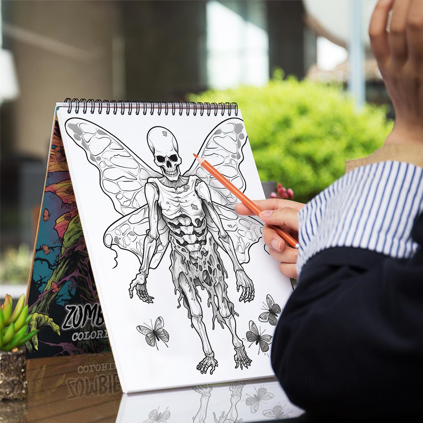 Zombie Fairy Spiral-Bound Coloring Book: 30 Exquisite Coloring Pages for Gothic and Fantasy Enthusiasts to Bring these Enchanting Creatures to Life
