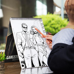 Gangster Couples Spiral Coloring Book: 30 Mesmerizing Coloring Pages that Portray the Intricate Details and Intrigue of their Criminal Lives