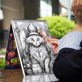 Cat Witch Spiral-Bound Coloring Book: 30 Captivating Coloring Scenes of Cat-Inspired Witchcraft