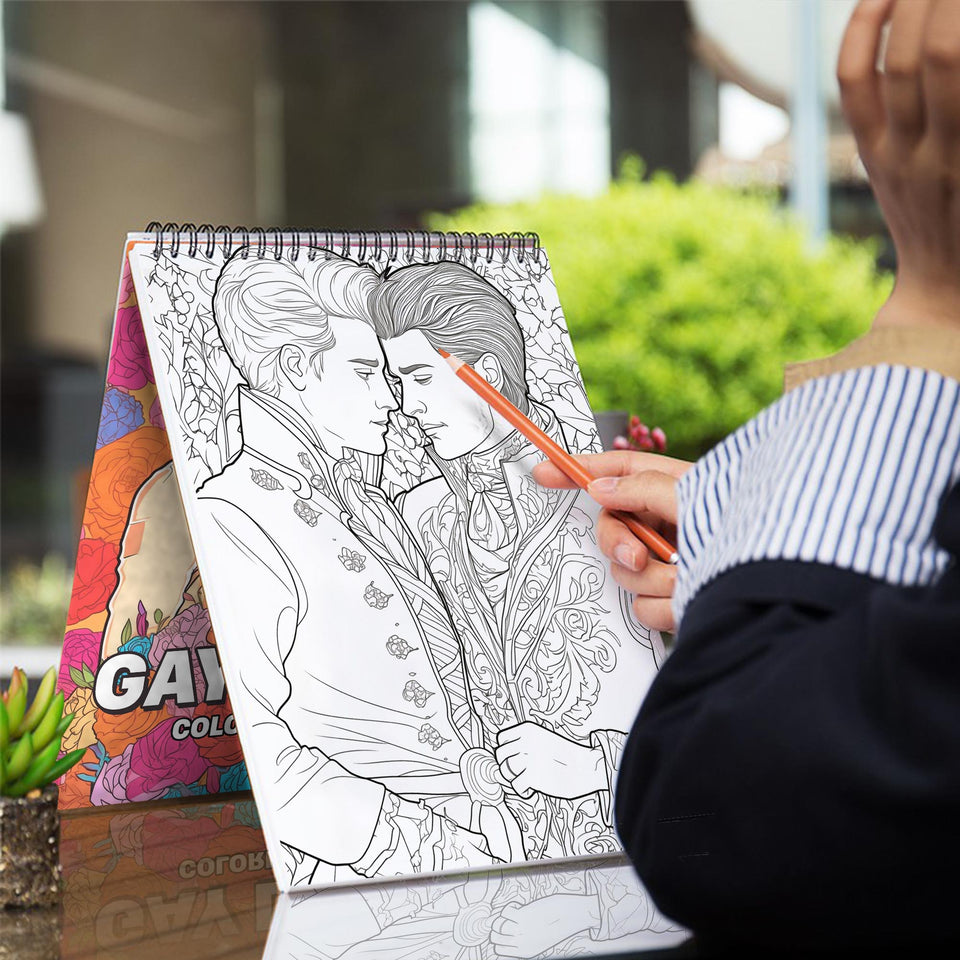 Gay Love Spiral Coloring Book: 30 Heartwarming Coloring Pages, Portraying Beautiful Moments of Love and Connection