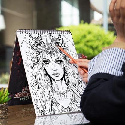 Alluring Abominations Spiral Bound Coloring Book: 30 Coloring Pages for Gothic Art Enthusiasts to Unleash Their Creative Expression