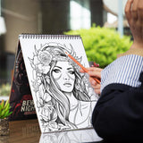 Bewitching Nightshade Spiral Bound Coloring Book: 30 Chilling Coloring Pages of Enchanting Horror Beauty Girls in Bewitching Nightshade