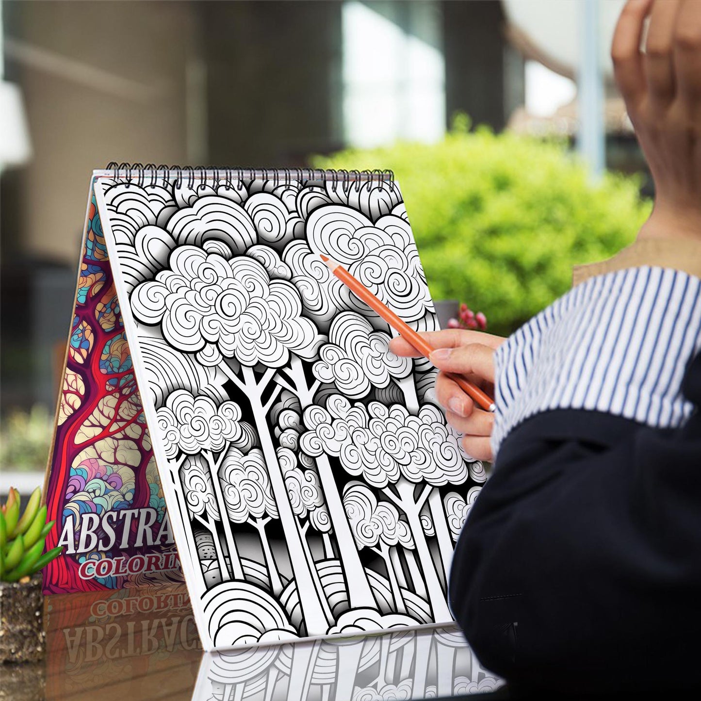 Abstract Trees Spiral Coloring Book: 30 Whimsical Abstract Trees Coloring Pages for Art Admirers to Embrace the Quirky Charm and Artistic Vibes