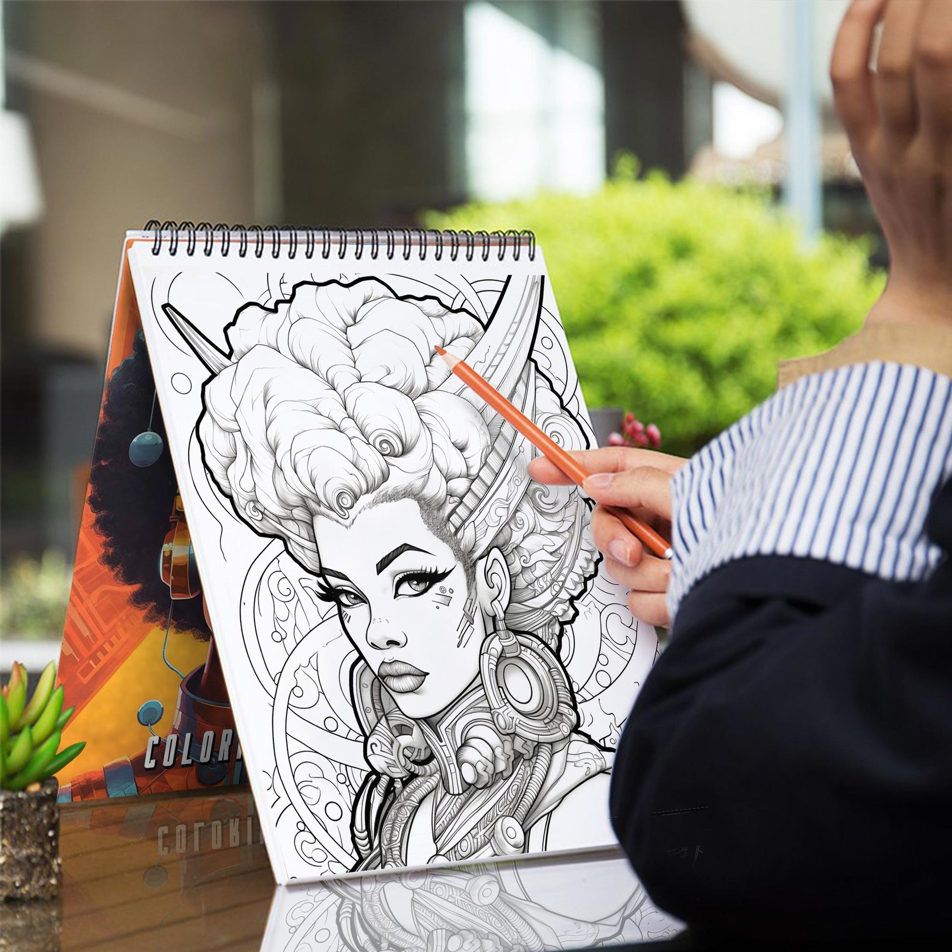 Afrofuturism Women Coloring Book