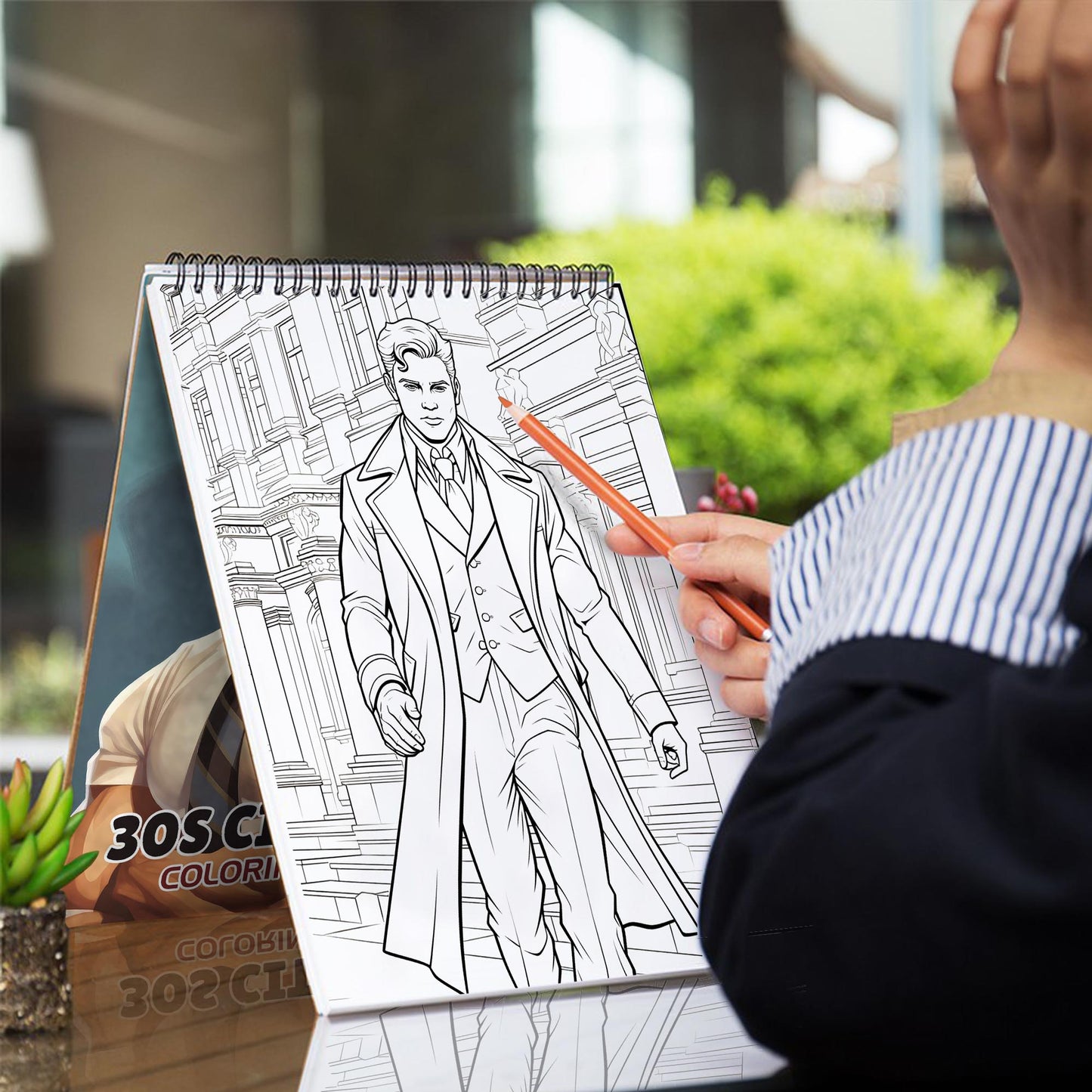 30s City Boy Spiral Bound Coloring Book: 30 City Boy Coloring Pages for a Stylish and Artistic Coloring Adventure