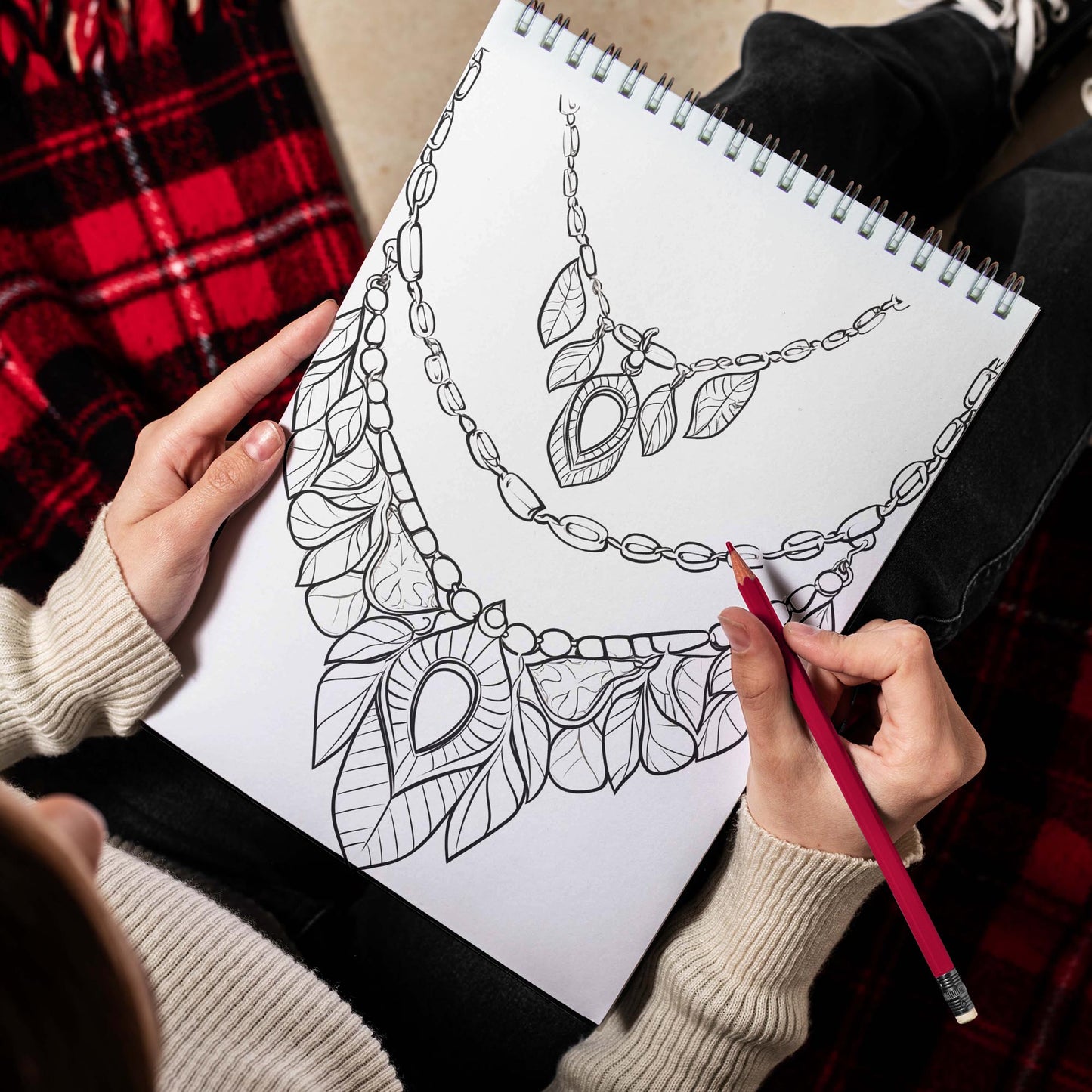 Enchanted Jewelry Spiral Bound Coloring Book: 30 Coloring Pages of Exquisite Jewelry Designs for Artistic Explorers to Admire